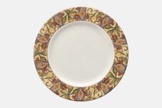 Royal Doulton Cinnabar - T.C.1217 Breakfast / Lunch Plate Rim has diamond and flower pattern 9" thumb 1