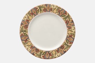 Sell Royal Doulton Cinnabar - T.C.1217 Breakfast / Lunch Plate Rim has diamond and flower pattern 9"