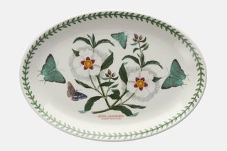Portmeirion Botanic Garden Oval Platter Cistus Ladaniferus - Spanish Gum Cistus 10 3/4"