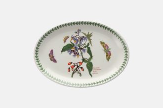 Portmeirion Botanic Garden Oval Platter Solanum Dulcamara - Woody Nightshade 10 3/4"