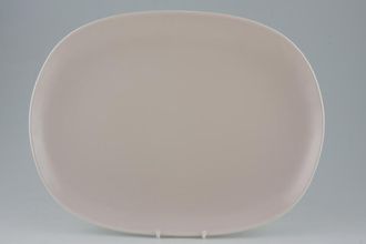 Poole Mushroom and Sepia - C54 Oblong Platter 14"