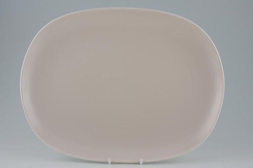 Poole Mushroom and Sepia - C54 Oblong Platter 14"