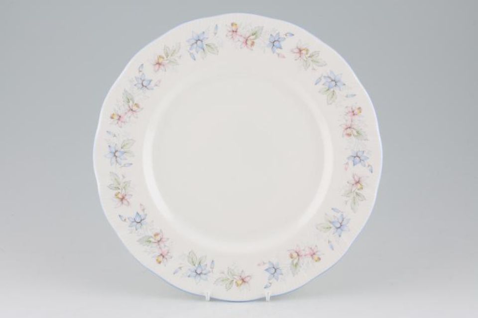 Queens Claire Dinner Plate Blue Edge 10 1/2"