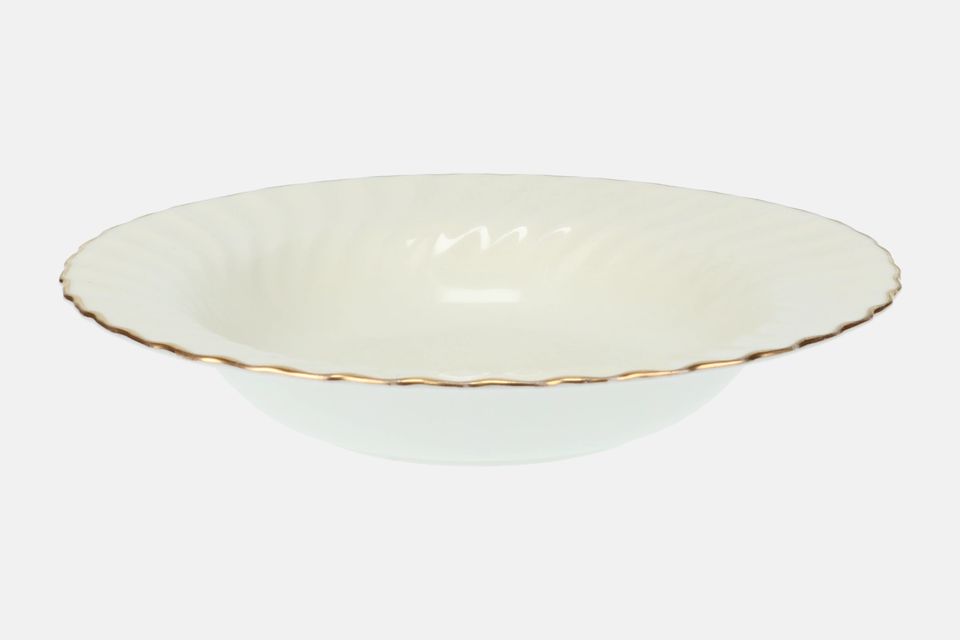 Minton Clifton - Fluted with Gold Rim Rimmed Bowl 8"