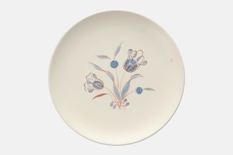Poole Blue Tulip Salad/Dessert Plate patterned - 2 flowers 8 1/4"