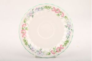 Royal Worcester English Garden - Ribbed - Green Edge Soup Cup Saucer