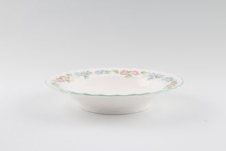 Royal Worcester English Garden - Ribbed - Green Edge Soup / Cereal Bowl rimmed 6 1/8"