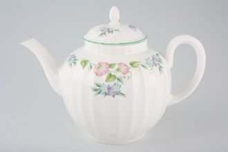 Royal Worcester English Garden - Ribbed - Green Edge Teapot 2pt