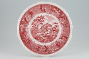 Adams English Scenic - Pink Dinner Plate