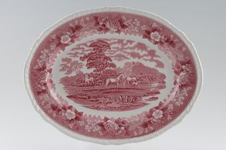 Sell Adams English Scenic - Pink Oval Platter 13"