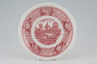 Adams English Scenic - Pink Breakfast Saucer 6 3/4"
