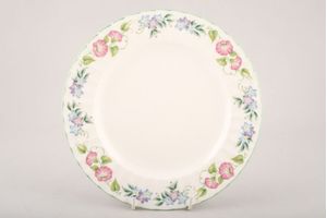 Royal Worcester English Garden - Ribbed - Green Edge Breakfast / Lunch Plate