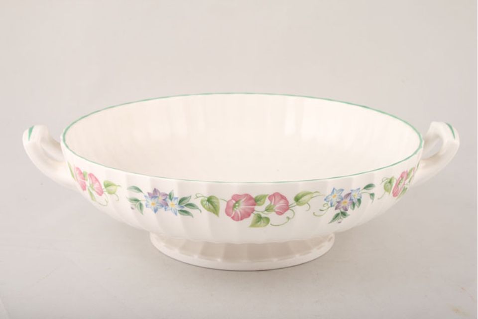 Royal Worcester English Garden - Ribbed - Green Edge Vegetable Tureen Base Only
