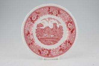 Adams English Scenic - Pink Salad/Dessert Plate Horses, Deep 8"