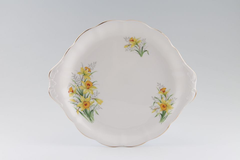 Royal Albert Daffodil - Friendship Series Cake Plate round eared 10 1/2"