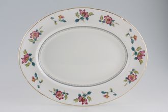 Sell Wedgwood Chinese Flowers Oval Platter Gold Edge 14"