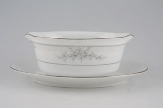 Noritake Sweet Leilani Sauce Boat and Stand Fixed