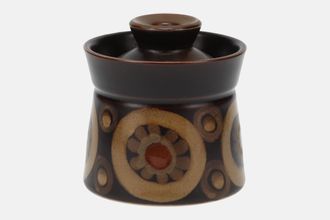 Denby Arabesque Sugar Bowl - Lidded (Coffee) 3 1/8" x 2 5/8"