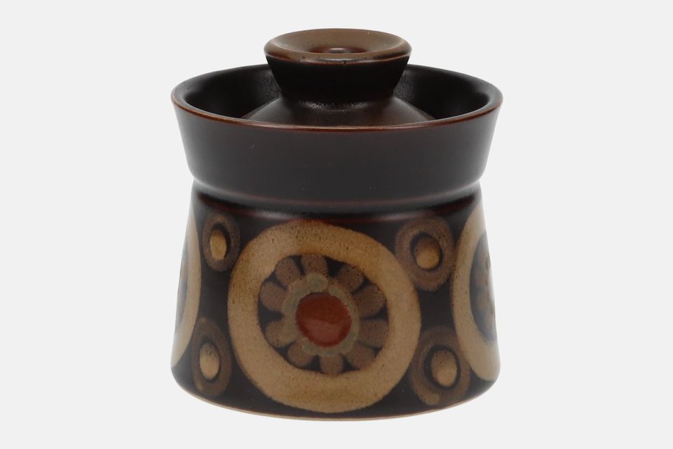 Denby Arabesque Sugar Bowl - Lidded (Coffee) 3 1/8" x 2 5/8"