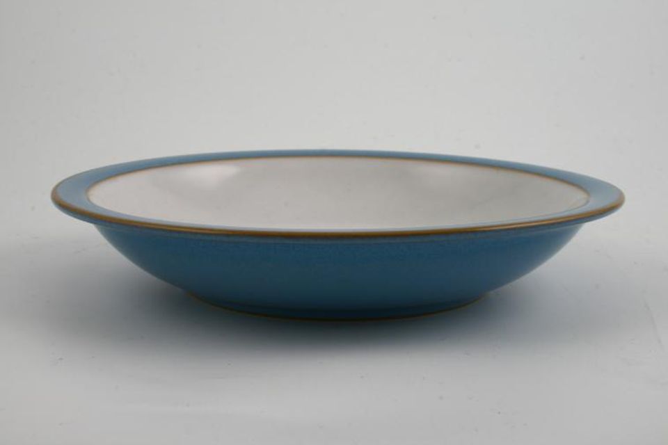 Denby Colonial Blue Rimmed Bowl 8 1/4"