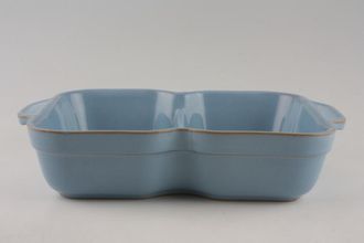 Denby Colonial Blue Vegetable Dish (Open) divided 12 1/2" x 8 1/2"