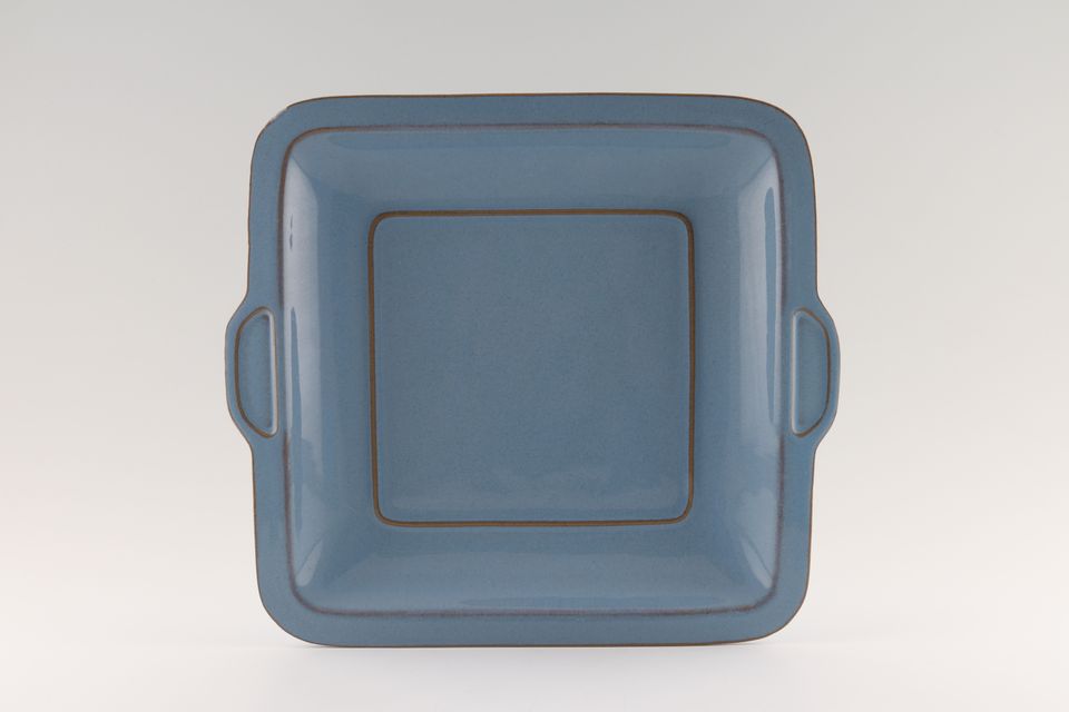Denby Colonial Blue Cake Plate Square 10 1/2"