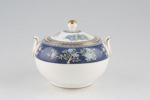 Wedgwood Blue Siam Sugar Bowl - Lidded (Tea)
