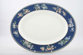 Wedgwood Blue Siam Oval Platter 14 1/8"