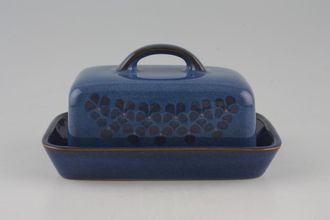 Denby Midnight Butter Dish + Lid Box Shaped Lid WITH handle