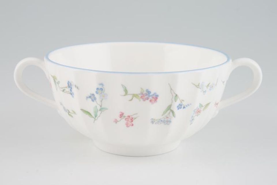 Royal Worcester Forget me not Soup Cup 2 handles