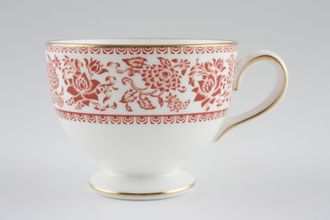 Wedgwood Red Damask Teacup Leigh shape 3 1/4" x 2 5/8"