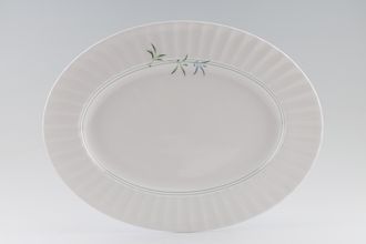 Sell Royal Worcester Green Bamboo Oval Platter 13 3/4"