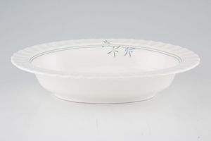 Royal Worcester Green Bamboo Vegetable Dish (Open)