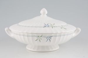 Royal Worcester Green Bamboo Vegetable Tureen with Lid