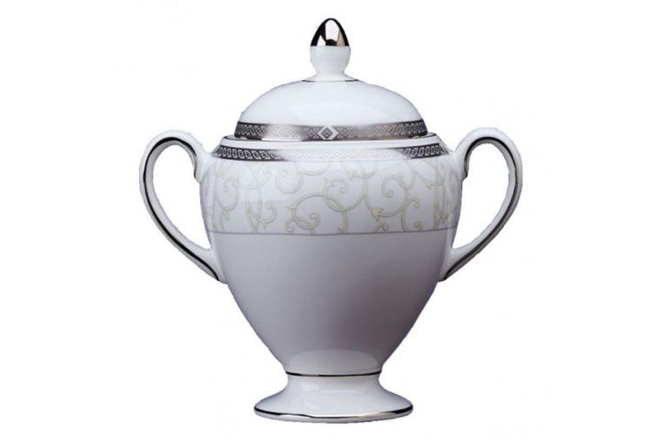 Wedgwood Celestial Platinum Sugar Bowl - Lidded (Tea) tall