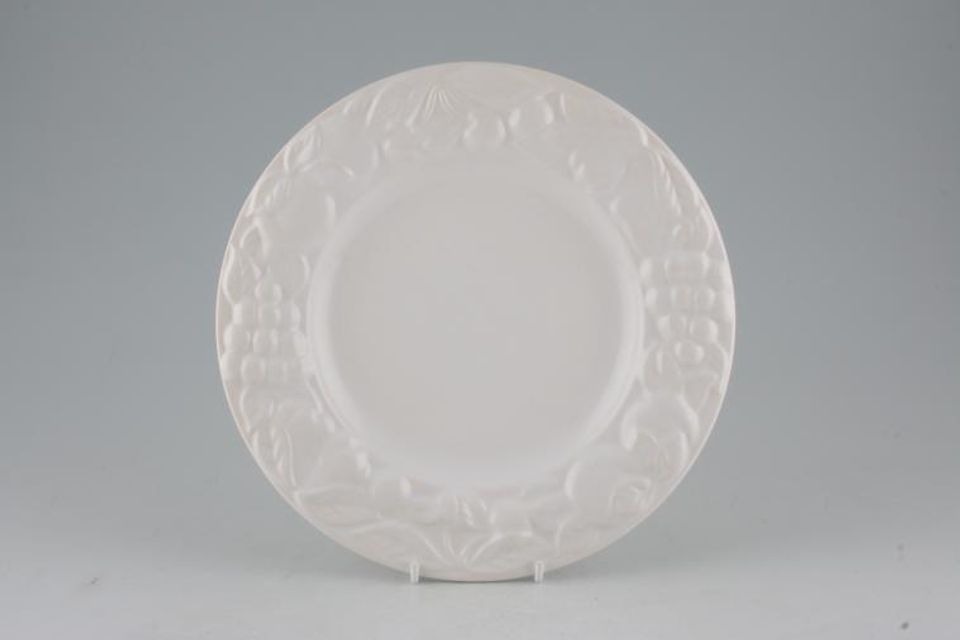 Marks & Spencer White Embossed Breakfast / Lunch Plate Wide Rim 9"