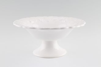Sell Marks & Spencer White Embossed Footed Bowl Footed Dessert/Comport 7 1/2" x 3 1/2"