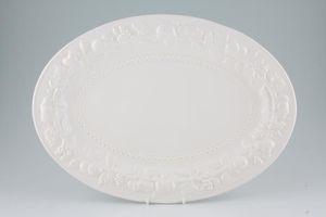Marks & Spencer White Embossed Oval Platter