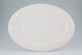 Sell Marks & Spencer White Embossed Oval Platter 15 7/8"