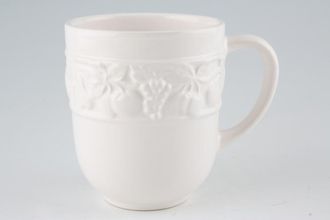 Sell Marks & Spencer White Embossed Mug Straight Sided 3 3/4" x 4 1/4"
