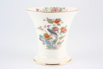 Wedgwood Kutani Crane - Gold Edge Vase posy pot 3 1/2" x 3 1/2"
