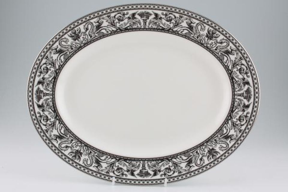 Wedgwood Contrasts Oval Platter Full Accent Delphi 14"
