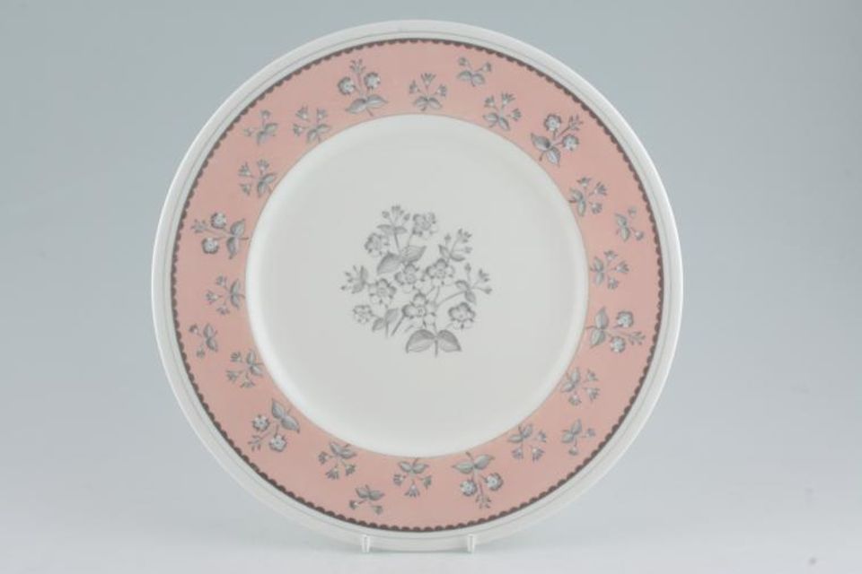 Wedgwood Pimpernel - Pink Dinner Plate plain edge 10 3/4"