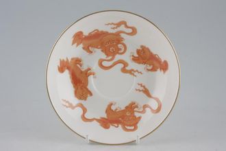 Wedgwood Chinese Tigers - Red Tea Saucer deep 5 3/4"