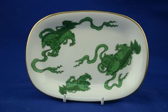 Wedgwood Chinese Tigers - Green Serving Tray oblong 7 3/8" x 5 1/2"