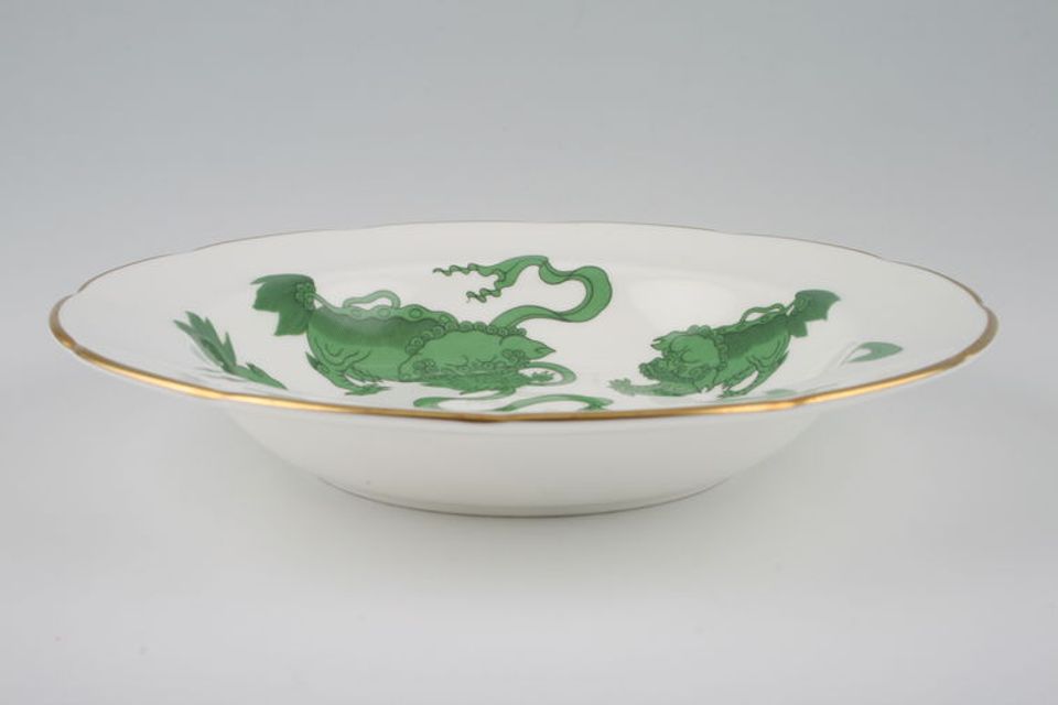 Wedgwood Chinese Tigers - Green Rimmed Bowl 8"