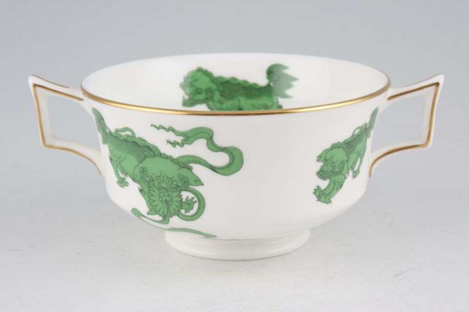 Wedgwood Chinese Tigers - Green Soup Cup 2 handles