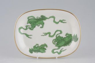 Wedgwood Chinese Tigers - Green Sauce Boat Stand 7 3/8" x 5 1/2"