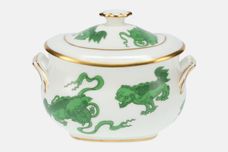 Wedgwood Chinese Tigers - Green Sugar Bowl - Lidded (Tea) thumb 1