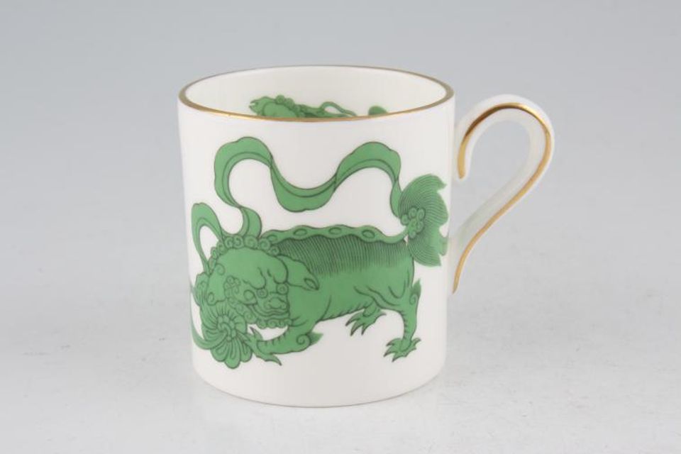 Wedgwood Chinese Tigers - Green Coffee/Espresso Can 2 1/4" x 2 3/8"